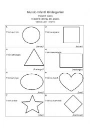 English Worksheet: Shapes