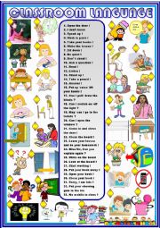 English Worksheet: Classroom language new updated