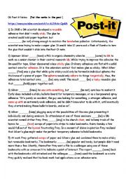 English Worksheet: Post-It Notes