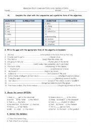 English Worksheet: superlative