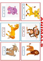 English Worksheet: Flashcards - animals 1