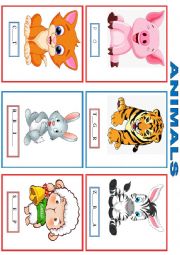 English Worksheet: Flashcards - animals 3