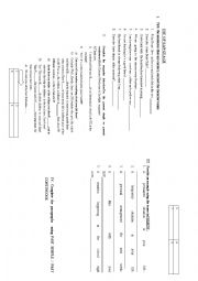 English Worksheet: test review