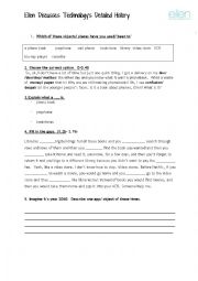 English Worksheet: Ellen and technology