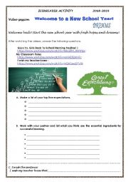 English Worksheet: ICEBREAKER- VIDEO SESSION- WELCOME BACK TO SCHOOL