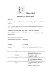 English Worksheet: speaking for electricians