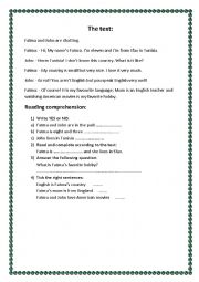 English Worksheet: 6th form test