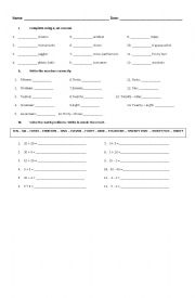 English Worksheet: Singular and Plural