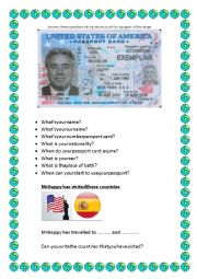 Reading a passport 