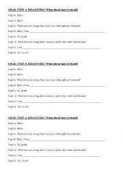 English Worksheet: ORAL 