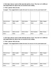 English Worksheet: MADE OF