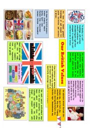 English Worksheet: Our British Values