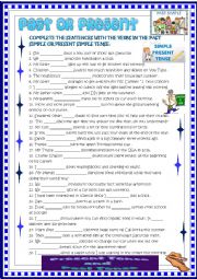 English Worksheet: Past or present with key