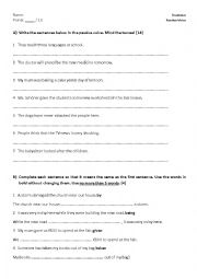 English Worksheet: Passive voice (revision)