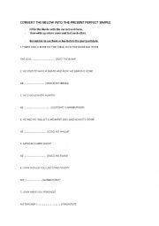 English Worksheet: PRESENT PERFECT