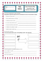 English Worksheet: Simple present and WH questions quiz