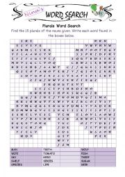 English Worksheet: irregular plurals word search 