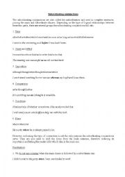 English Worksheet: Subordinating conjunctions