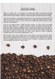 English Worksheet: Coffee Time