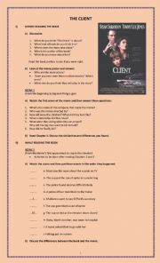 English Worksheet: The Client