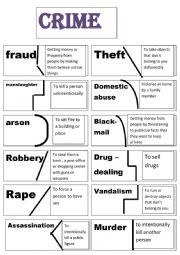 English Worksheet:  crime