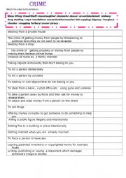 English Worksheet: crime