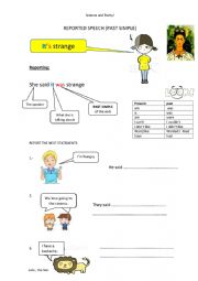 English Worksheet: Reported Speech Past Simple