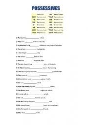 English Worksheet: Possessives