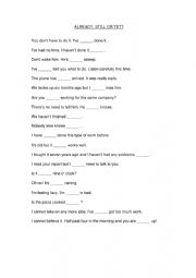 English Worksheet: ALREADY/YET