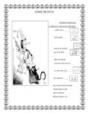 English Worksheet: WINNIE THE WITCH SONG