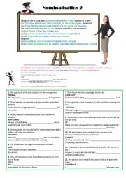 English Worksheet: Nominalisation 2