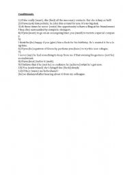English Worksheet: Conditionals