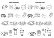 English Worksheet: lunch and dinner