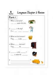 Longman chapter 2 review preposition of place