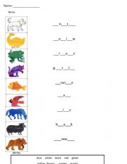 English Worksheet: Brown bear, brown bear, what do you see?