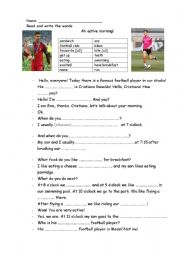 English Worksheet: Ronaldo