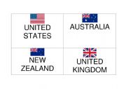 English Worksheet: English-speaking countries flags