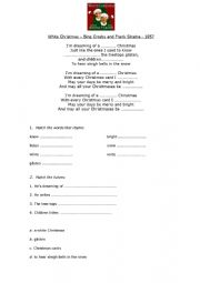 English Worksheet: White Christmas Bing Crosby and Frank Sinatra