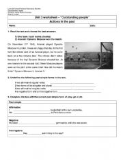 Past simple worksheet - Presentation and practice