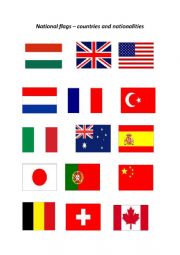 English Worksheet: Countries and nationalities
