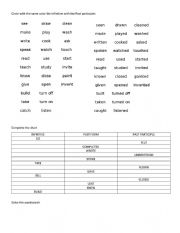 English Worksheet: Past Participle of Verbs