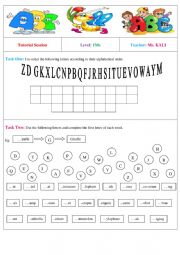 English Worksheet: The English Alphabet