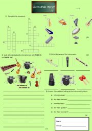 Test about musical instruments.