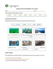 English Worksheet: the green turtle
