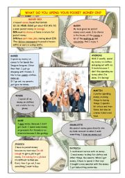 English Worksheet: Teenagers and pocket money