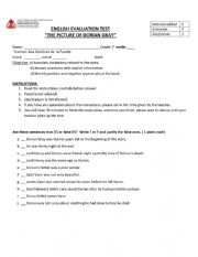 English Worksheet: dorian  gray test 