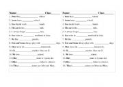 English Worksheet: Possessive adjectives