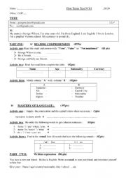 English Worksheet: english tests