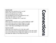 English Worksheet: Connections