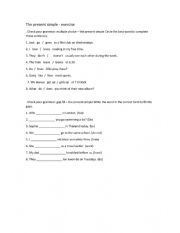 English Worksheet: present simple